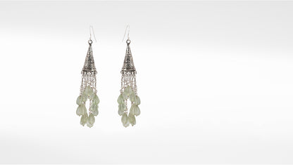 Sangeeta Boochra White Tribal Silver Earrings