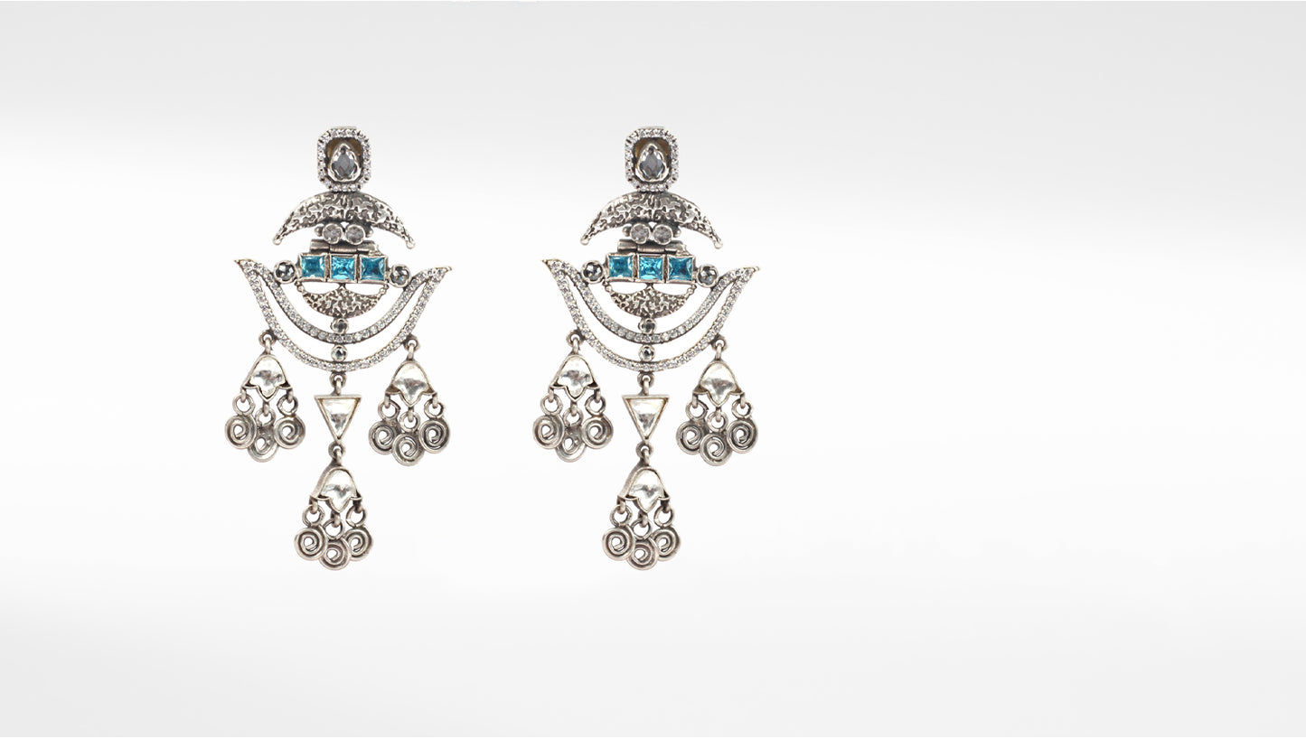 Sangeeta Boochra Tribal Silver Earrings