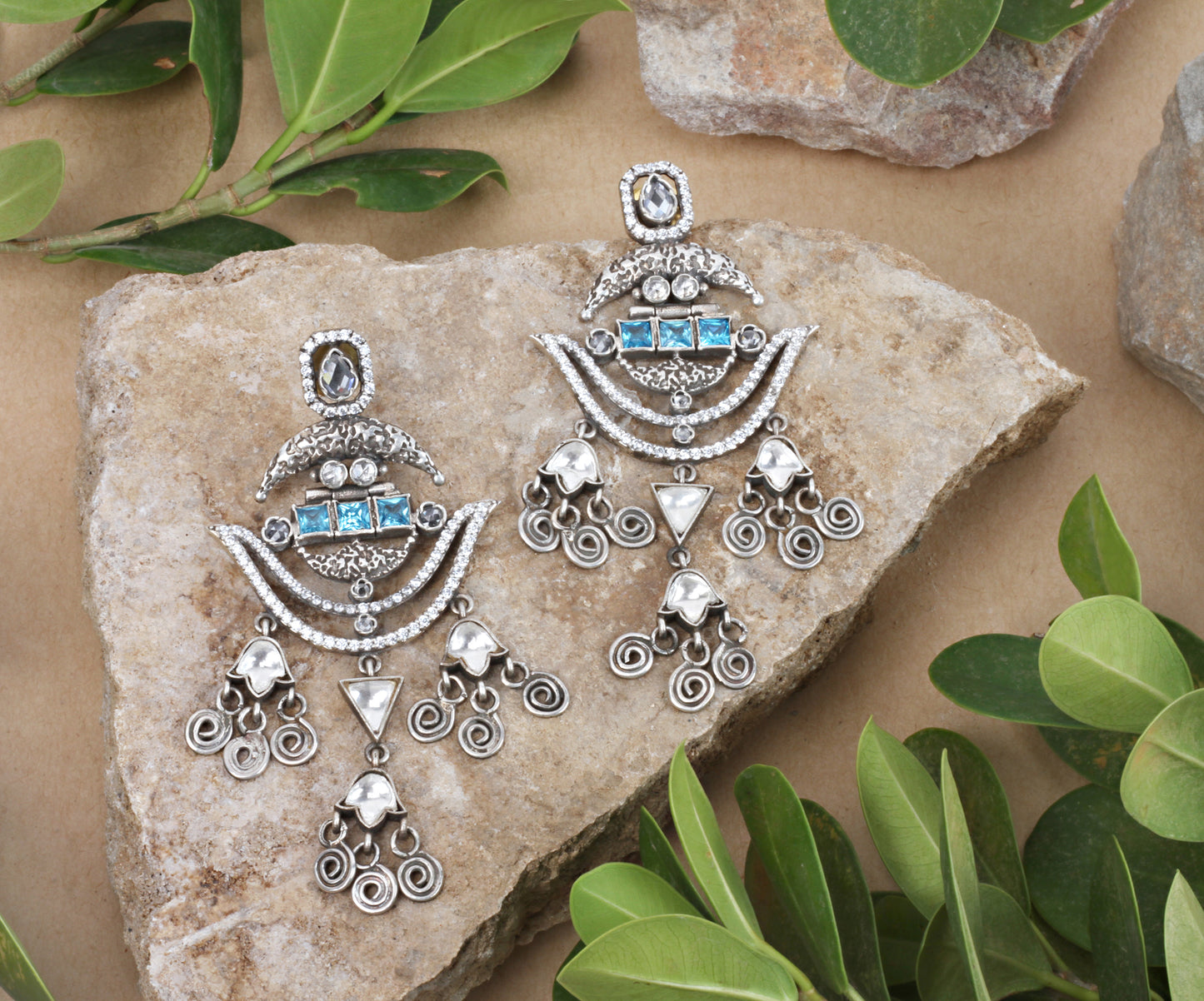 Sangeeta Boochra Tribal Silver Earrings