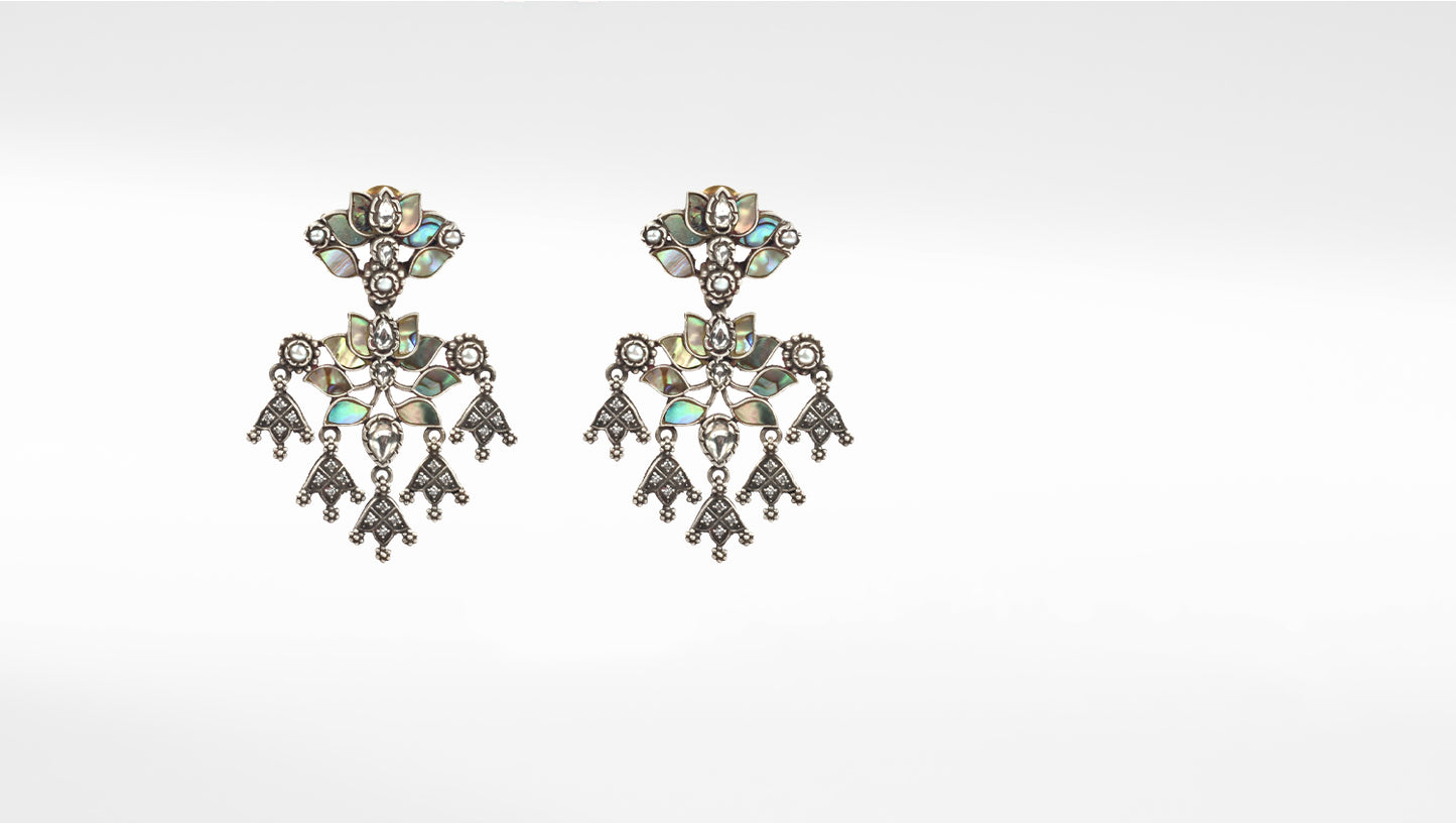 Sangeeta Boochra Tribal Silver Earrings