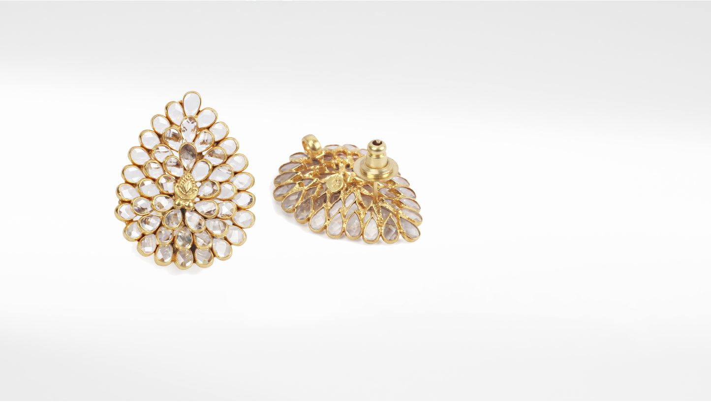 Sangeeta Boochra Gold Tone Silver Earrings