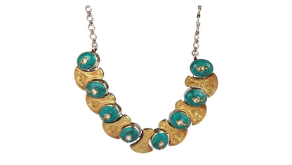 24k Gold Plated Gemstone Necklace