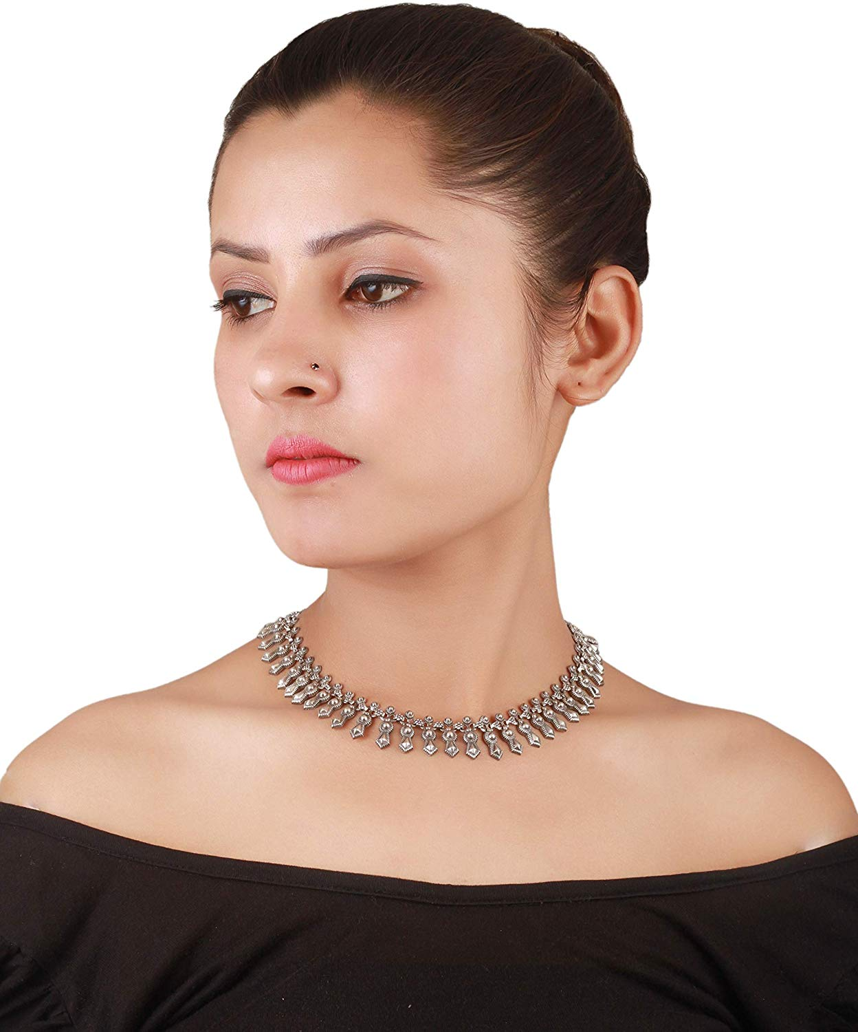 Sangeeta Boochra Tribal Silver Necklace-Necklace-Sangeeta Boochra