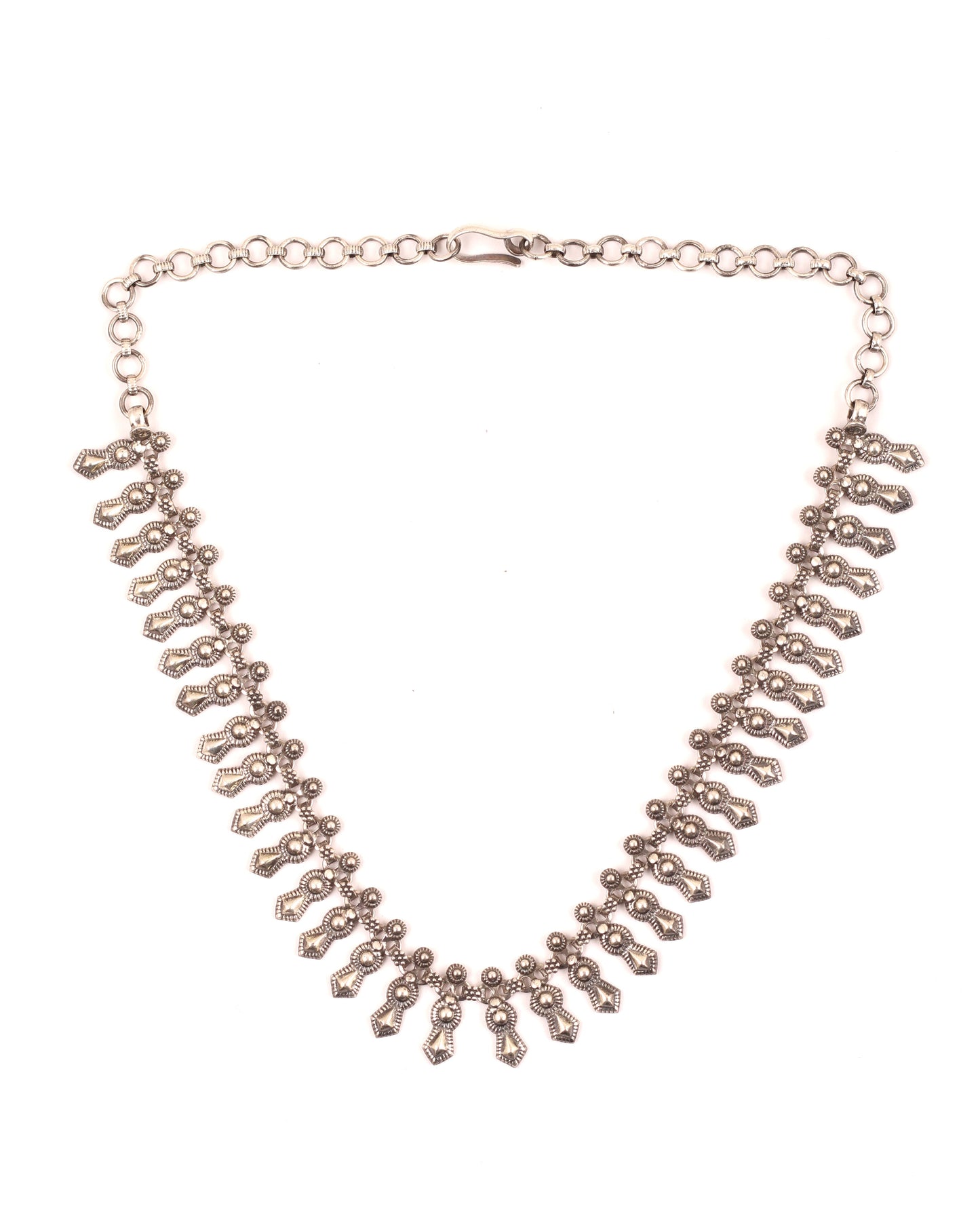 Sangeeta Boochra Tribal Silver Necklace-Necklace-Sangeeta Boochra