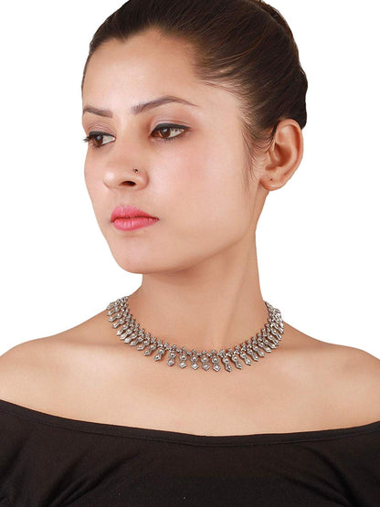 Sangeeta Boochra Tribal Silver Necklace-Necklace-Sangeeta Boochra