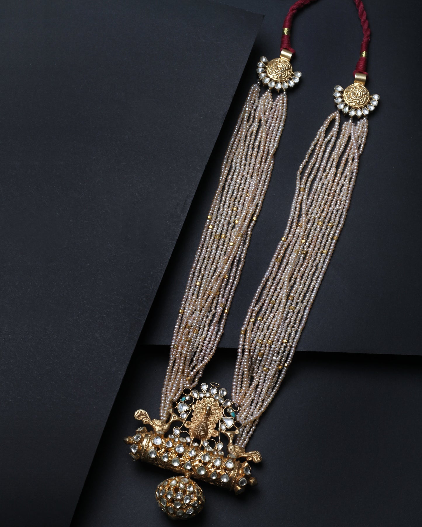 Sangeeta Boochra Gold Tone Tribal Silver Necklace-Necklace-Sangeeta Boochra