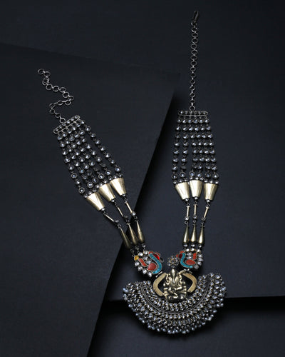 Sangeeta Boochra Tribal Silver Necklace-Necklace-Sangeeta Boochra