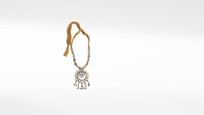 Sangeeta Boochra Tribal Silver Necklace With Glass