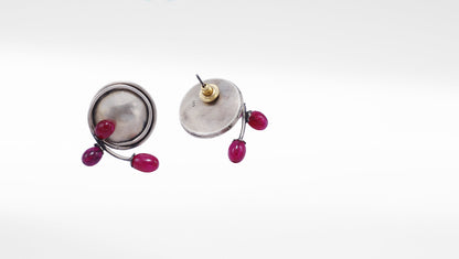 Vividh- Silver Kasool Round Earrings