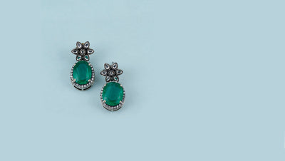 Vividh- Silver Sophia Floral Earrings