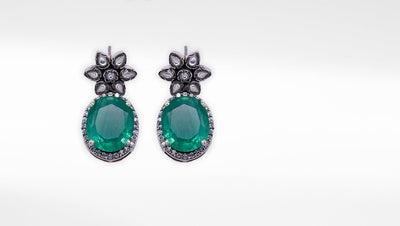 Vividh- Silver Sophia Floral Earrings