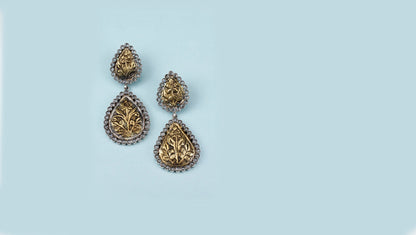 Vividh- Silver Nazpari Lovely Earrings