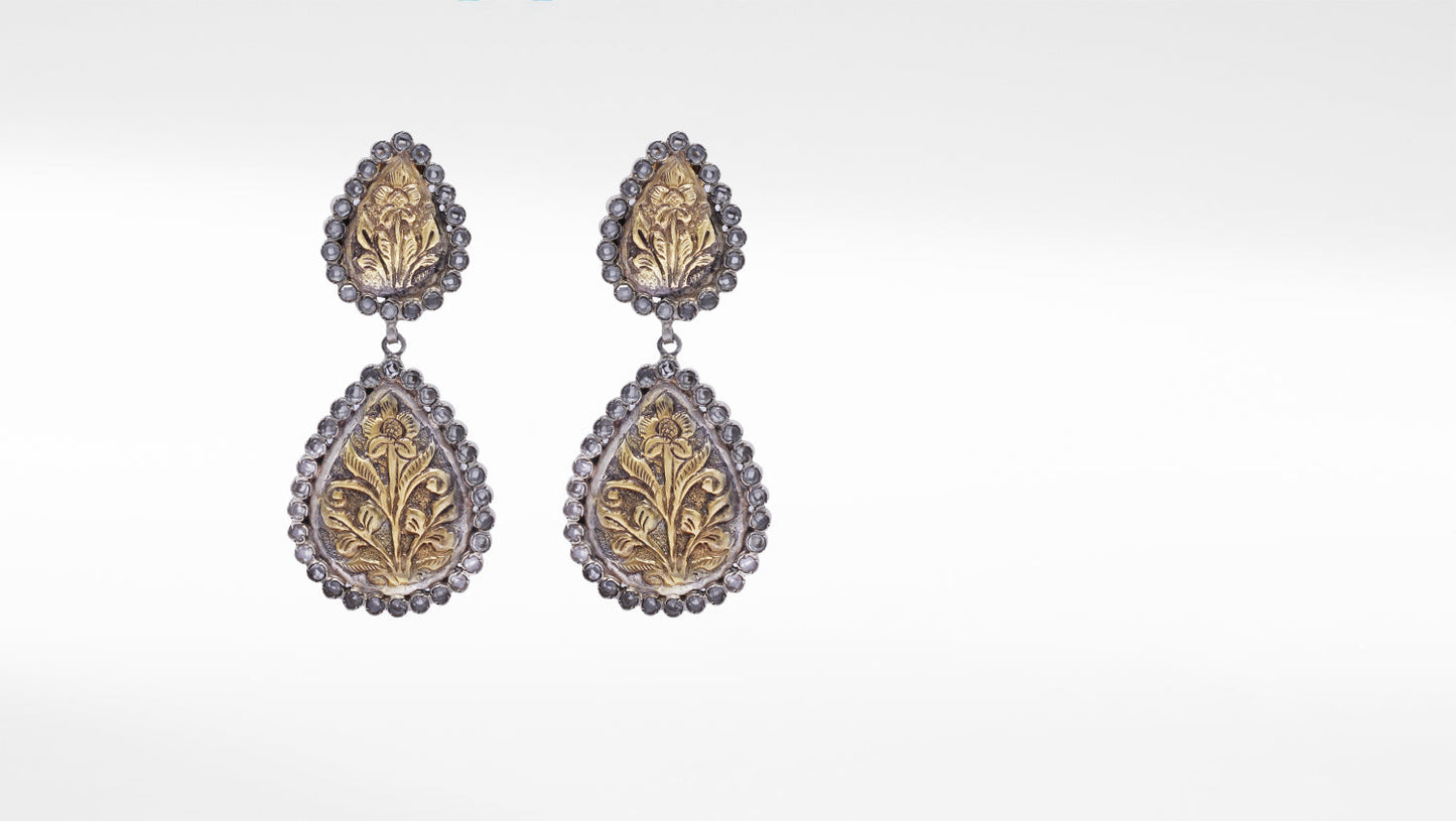 Vividh- Silver Nazpari Lovely Earrings