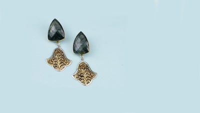 Vividh- Silver Shahra Elegant Earrings