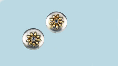 Vividh- Silver Tisha Floral Earrings