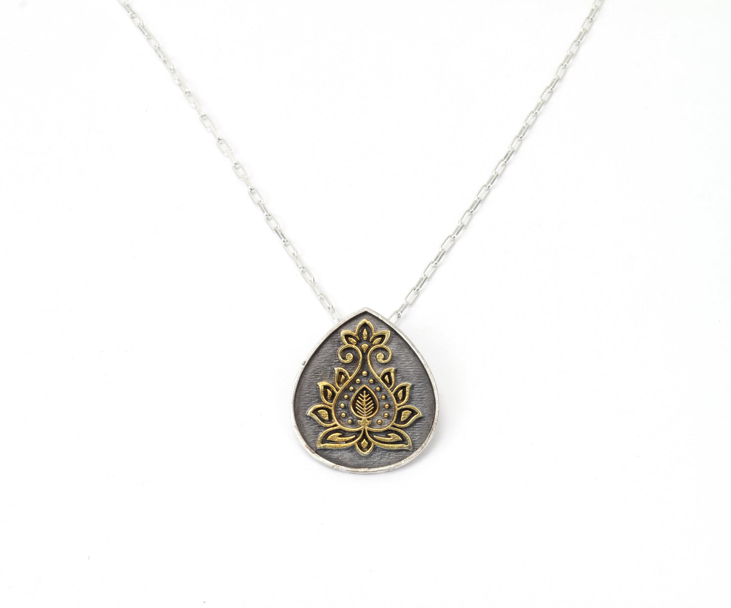 Anantaya - Silver Handcrafted Pendant with Chain-Pendant-Sangeeta Boochra