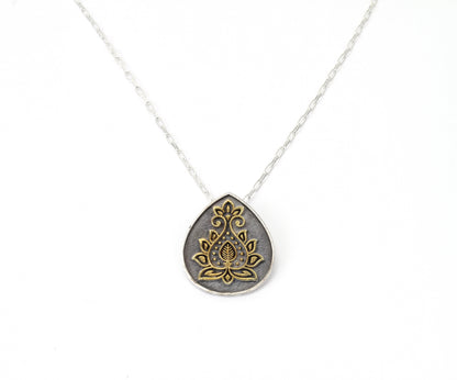 Anantaya - Silver Handcrafted Pendant with Chain-Pendant-Sangeeta Boochra