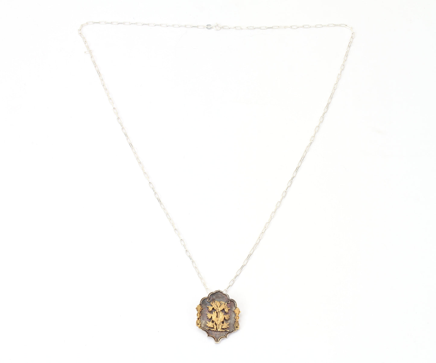 Anantaya - Silver Handcrafted Pendant with Chain-Pendant-Sangeeta Boochra