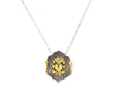 Anantaya - Silver Handcrafted Pendant with Chain-Pendant-Sangeeta Boochra