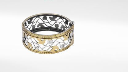 Sangeeta Boochra X Payal Singhal Anya Silver Openable Bangle with elegant design