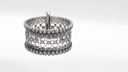 Sangeeta Boochra X Payal Singhal Rehya Silver Openable Bangle