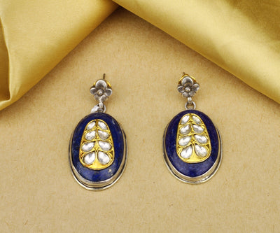 Sangeeta Boochra X Payal Singhal Mehr Silver Earring with Gemstone-Earrings-Sangeeta Boochra