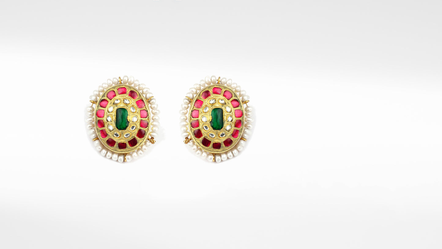 Sangeeta Boochra X Payal Singhal  Naaz Silver Earring with Pearls