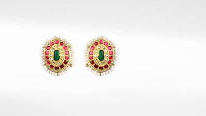 Sangeeta Boochra X Payal Singhal  Naaz Silver Earring with Pearls