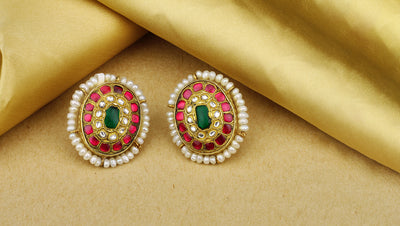 Sangeeta Boochra X Payal Singhal  Naaz Silver Earring with Pearls