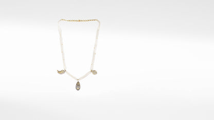 Sangeeta Boochra X Payal Singhal  Mia Silver Necklace with Pearl  Chain