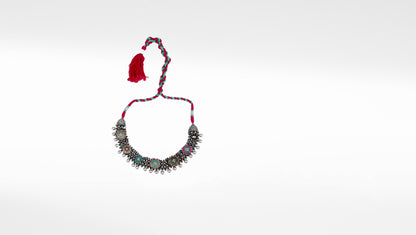 Sangeeta Boochra X Payal Singhal  Sofia Silver Necklace with Kundan