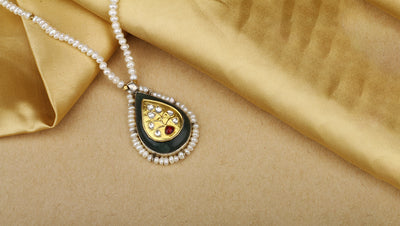 Sangeeta Boochra X Payal Singhal  Rahmat Silver Pendant with Pearl Chain