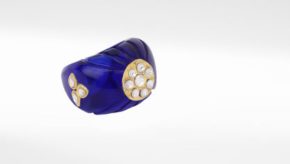 Sangeeta Boochra X Payal Singhal  Yasmin Blue Onyx Stone Ring