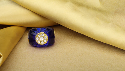 Sangeeta Boochra X Payal Singhal  Yasmin Blue Onyx Stone Ring