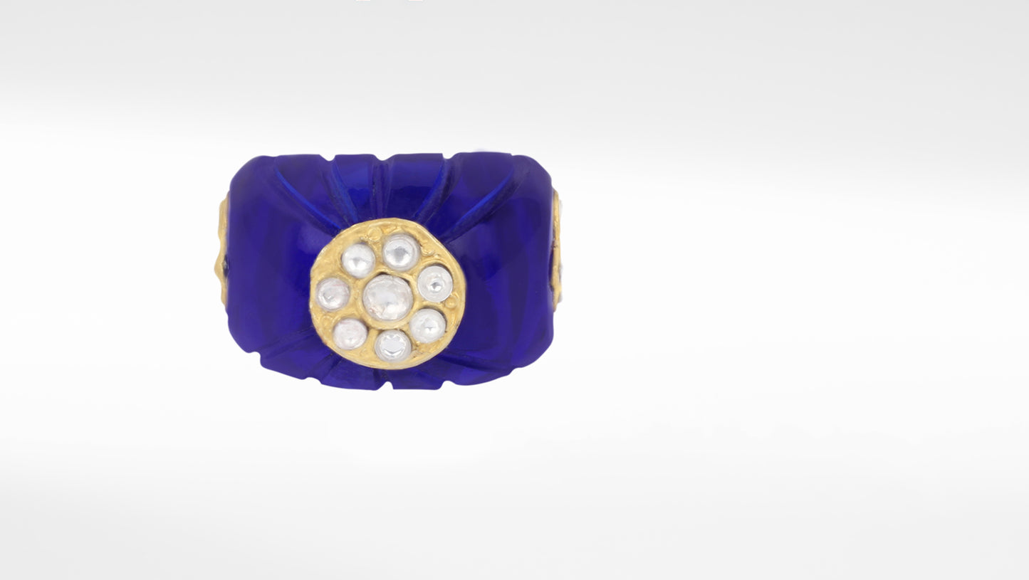 Sangeeta Boochra X Payal Singhal  Yasmin Blue Onyx Stone Ring