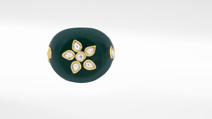 Sangeeta Boochra X Payal Singhal  Shama Green Onyx Stone Ring