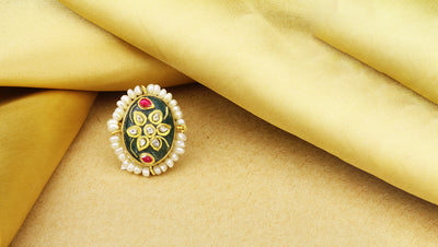 Sangeeta Boochra X Payal Singhal Inayat Silver Green Aventurine Ring