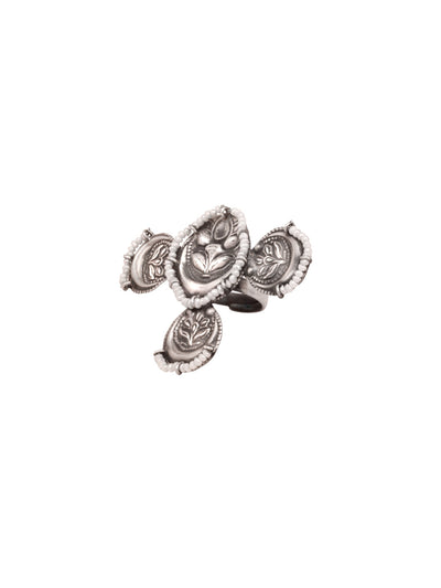 Sangeeta Boochra Tribal Silver Adjustable Ring-Ring-Sangeeta Boochra