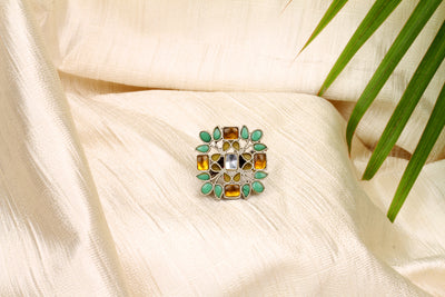 Sangeeta Boochra Silver Adjustable Traditional Ring-Ring-Sangeeta Boochra