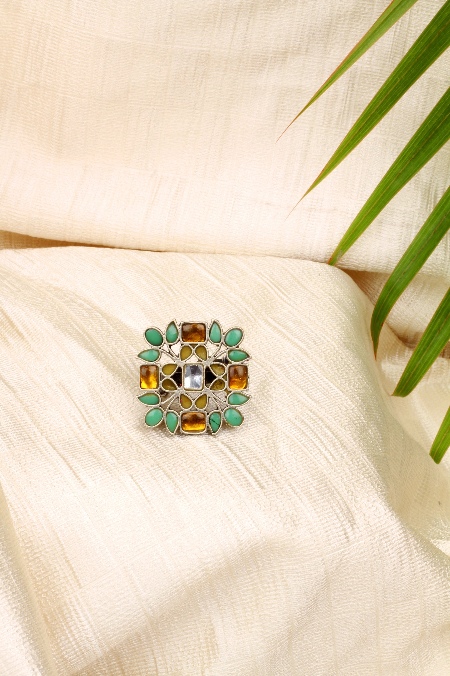 Sangeeta Boochra Silver Adjustable Traditional Ring-Ring-Sangeeta Boochra