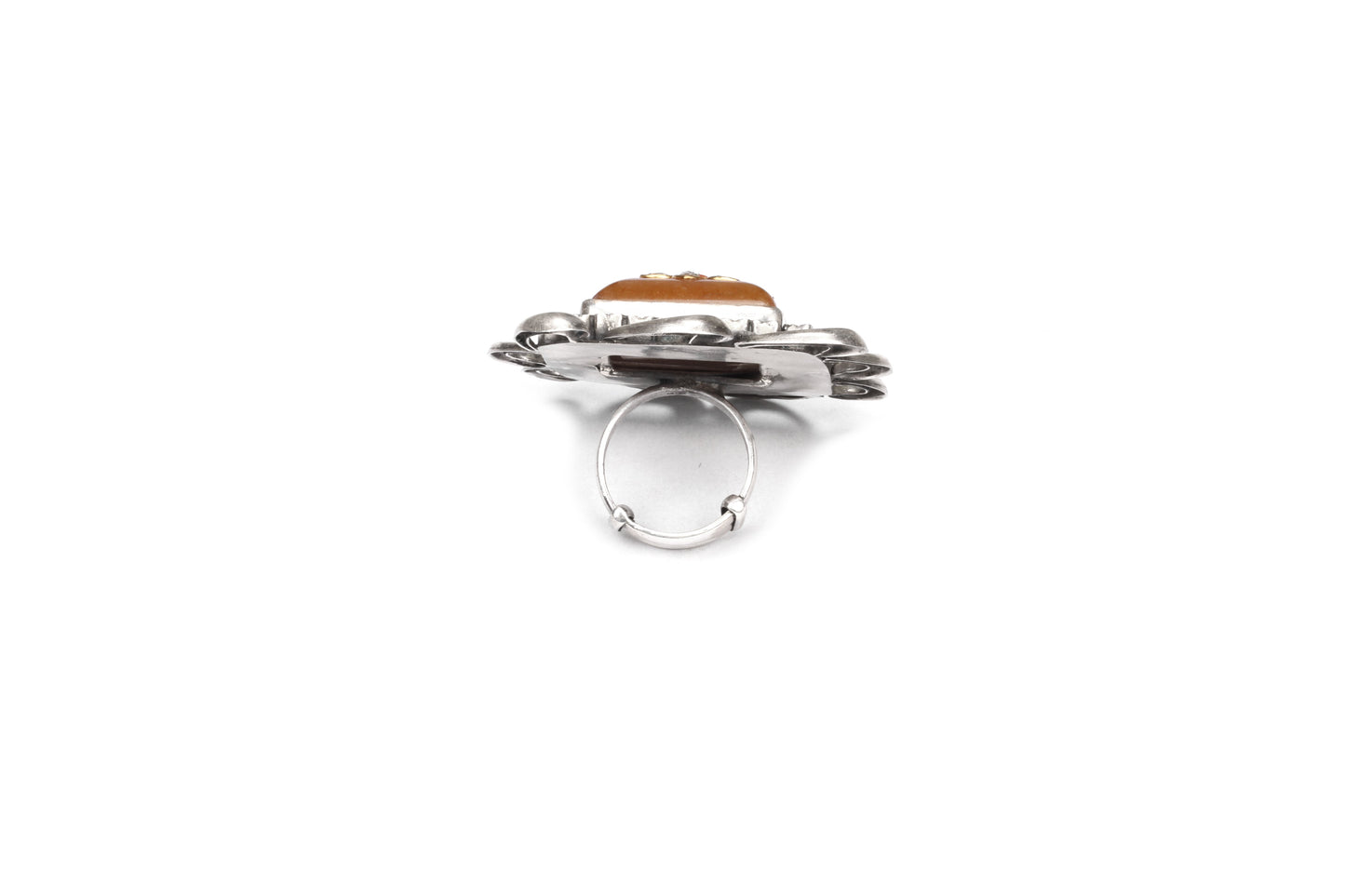 Sangeeta Boochra Silver Oxidised Motfis Ring-Ring-Sangeeta Boochra