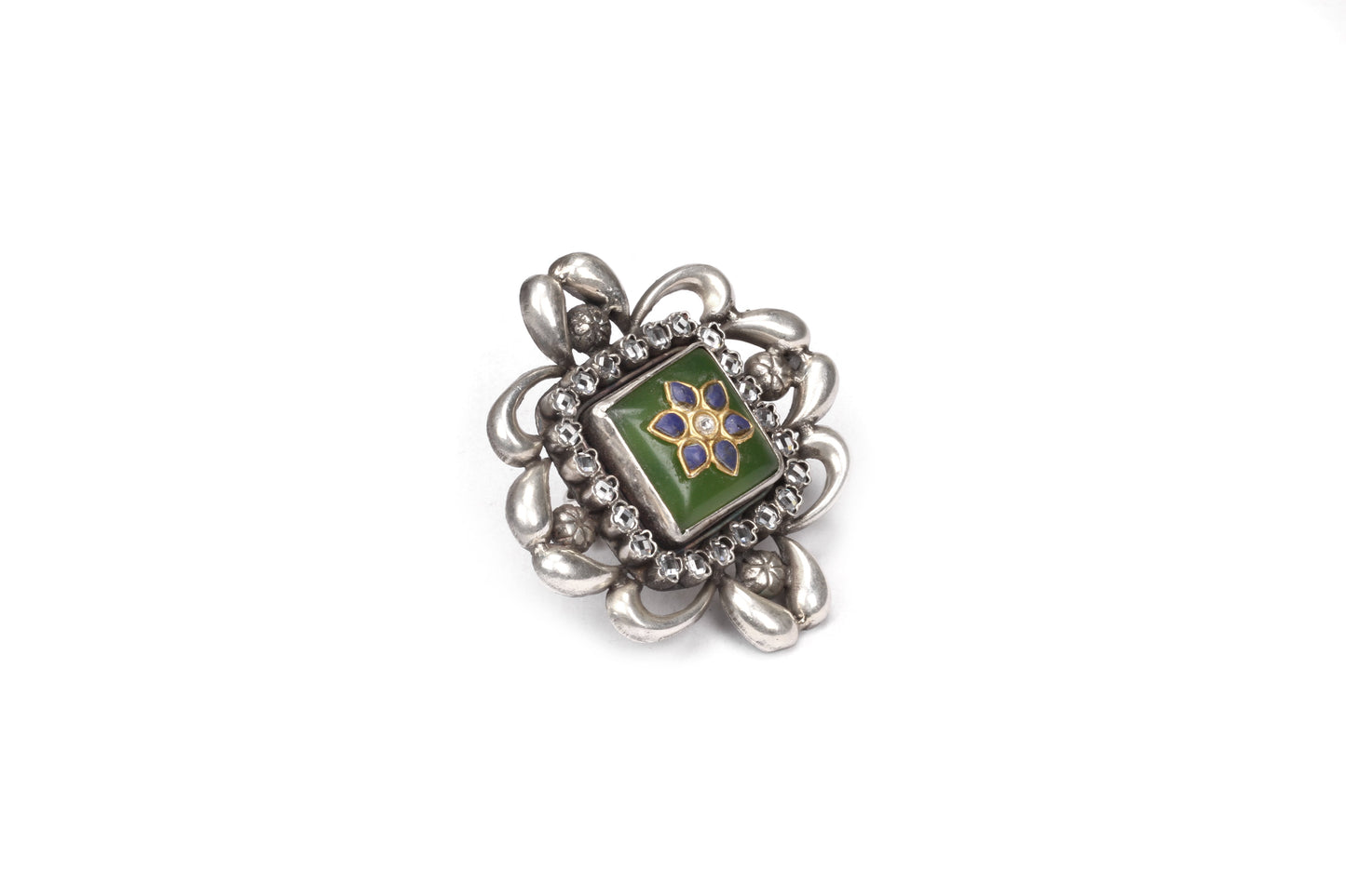 Sangeeta Boochra Silver Oxidised Motifs Ring-Ring-Sangeeta Boochra