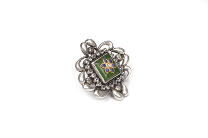 Sangeeta Boochra Silver Oxidised Motifs Ring-Ring-Sangeeta Boochra