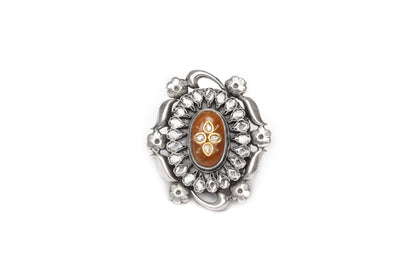 Sangeeta Boochra Silver Adjustable Motifs Ring-Ring-Sangeeta Boochra