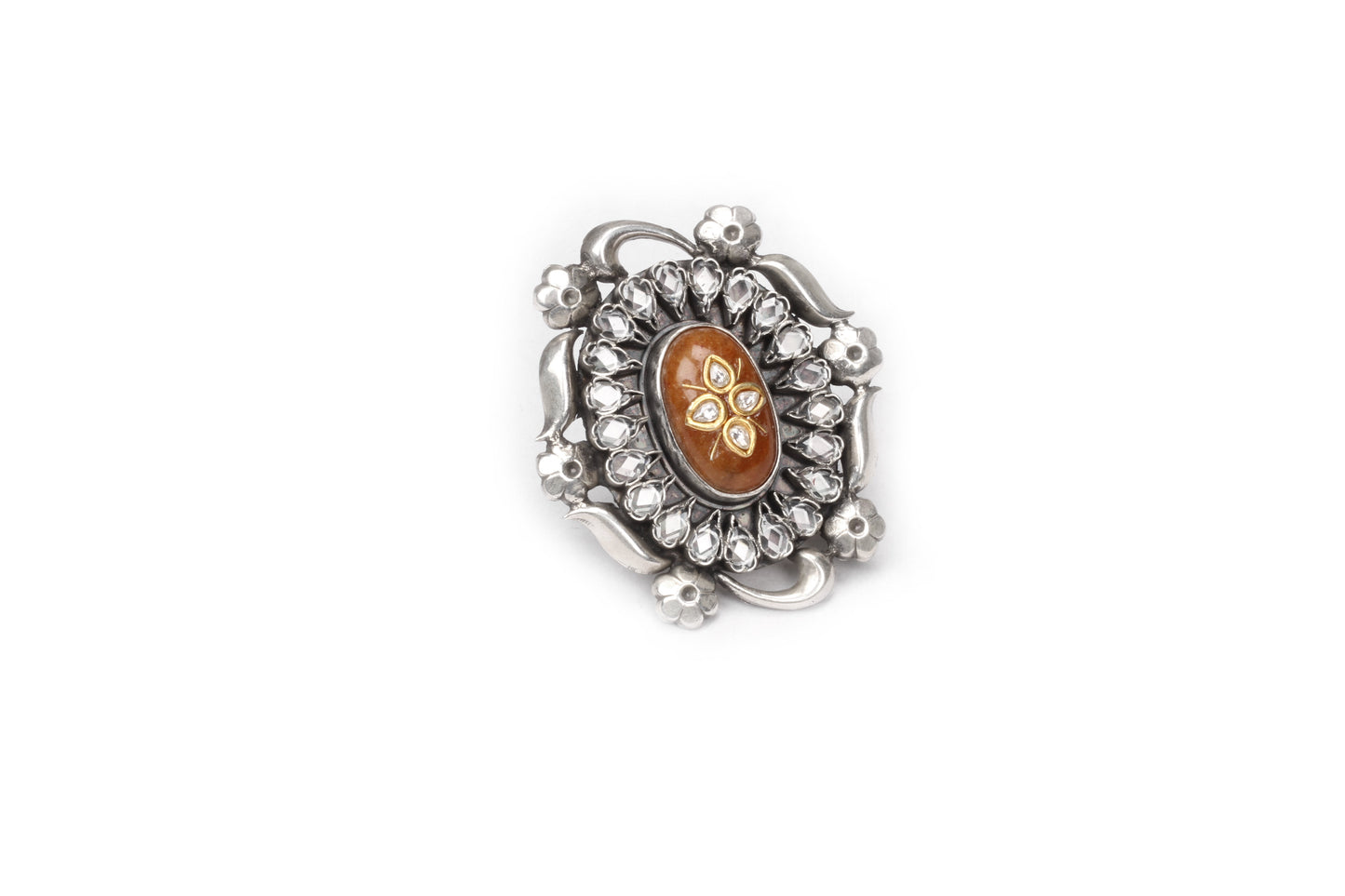 Sangeeta Boochra Silver Adjustable Motifs Ring-Ring-Sangeeta Boochra