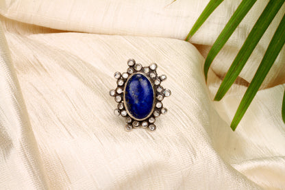 Sangeeta Boochra Silver Oxidised Adjustable Ring-Ring-Sangeeta Boochra