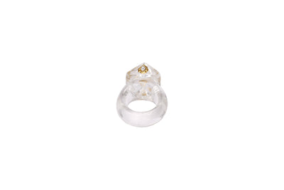 Sangeeta Boochra Gemstone Traditional Ring with Gold Plated Inlay-Ring-Sangeeta Boochra