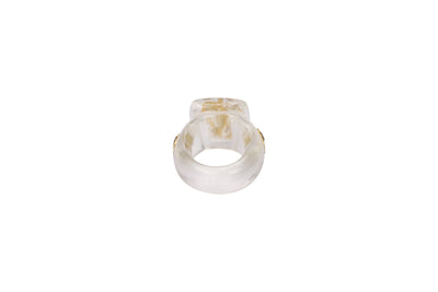 Sangeeta Boochra Quartz Ring with Gold Plated Inlay Work-Ring-Sangeeta Boochra