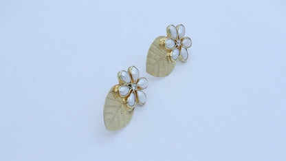 Charbagh - Silver Nargis Floral Earrings